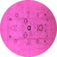 thumbnail image 1 of Ahgly Company Indoor Round Oriental Pink Industrial Area Rugs, 3' Round, 1 of 4