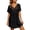 Black, variant on Women Eyelet Swimsuit Cover Ups Lace Swimwear Cover Up Dress Beach Summer Bikini Coverups Sheer See Through Tunic Casual White Knit Beach Cover Ups S