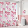 thumbnail image 1 of Jinsinto Shower Curtain - 180 x 200 cm - Pink Flower Pattern, 1 of 3