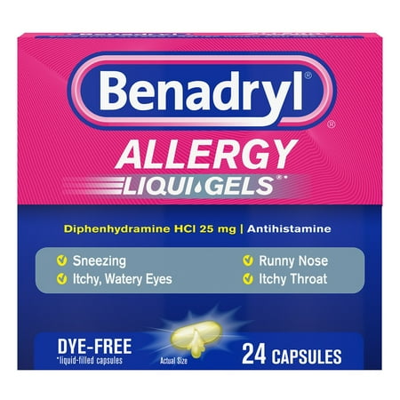 Benadryl® Allergy Liqui-Gels Dye Free