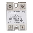 thumbnail image 1 of Solid State Relay Non-Contact Switch DC-AC SSR with Aluminum Heat Sink Plate SSR-10-DA-H, 1 of 8