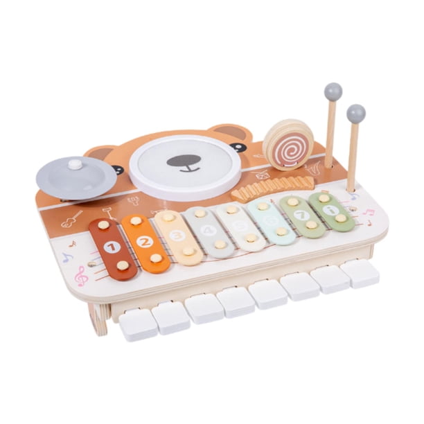 Instrumento de percusión para niños Música para bebés Toy de juguetes musicales Motor Habilidad de madera Montessori Juguete para niños y niñas Pescol