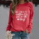 thumbnail image 2 of Gibobby Sudadera oversize mujer Sudaderas de Navidad para mujer cuello redondo manga larga blusa de gran tamaño(Rojo,G), 2 of 3