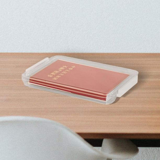 Estuche de almacenamiento transparente apilable portátil organizador multiusos con cubierta a prueba de polvo contenedor de archivos caja para fotos , PEQUEÑA Pequeña Macarena Caja contenedora de archivos