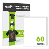 InkJetSuperStore Inkjet Printable Heat Transfer Paper Dark Light T-Shirt Iron-On 20 Sheets 8.5x11 A4, Women's, Size: One size, White