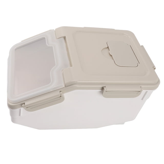 Thickened PP Rice Container, Airtight And Waterproof, Multifunctional Rice Storage Bin With Measuring Cup For Kitchen