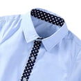thumbnail image 4 of EnJoCho Boys Short Sleeve Button Down Shirt Cotton School Unifor𝗆 Tie Formal Top Kids Teen Graduation Photo Ready, 4 of 7