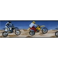thumbnail image 2 of Concord Wallcoverings Wallpaper Border Sports Pattern Motorcycle Race for Boys Bedroom Social Room, Blue Cream Red Yellow Black, 7 Inches by 15 Feet RG74154, 2 of 4