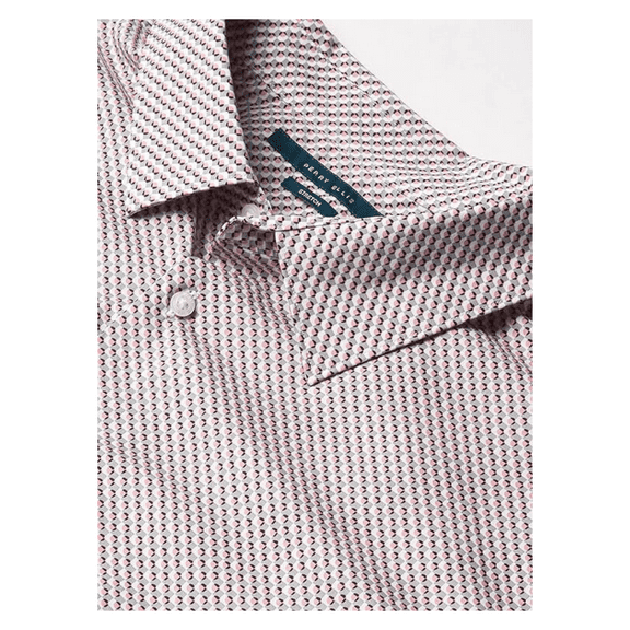 Perry Ellis Men's Multi Dot Geo Print Long Sleeve,2XLT