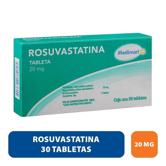 Rosuvastatina Medimart 20 mg, 30 tabletas