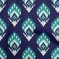 thumbnail image 1 of oneOone Silk Tabby Dark Blue Fabric Asian Ikat Craft Projects Decor Fabric Printed By The Yard 42 Inch Wide, 1 of 4
