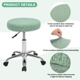 thumbnail image 2 of Uxcell 2-Pack Fundas Redondas para Taburetes de Bar, para Fundas de Asiento de Patrón de Rayas de Poliéster de 12-14 Pulgadas con Bandas Elásticas [Verde Frijol], 2 of 7