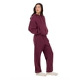 thumbnail image 3 of Forever 21 Women's Burgundy Loungewear Cropped Hoodie, Elastic Hem Design for Cozy Lounging, XS, 3 of 6