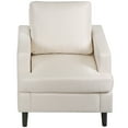 thumbnail image 6 of ZENSTYLE Modern Accent Chair Elegant Sofa Chair Soft Linen Fabric Solid Wood Legs for Living Room Office Beige, 6 of 9