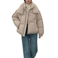 thumbnail image 2 of DAFPZW Oversized Winter Coats for Women Lightweight Puffy Warm Quilted Padded Down Puffer Jacket Outerwear with Pockets, 2 of 8