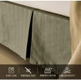 thumbnail image 4 of Elegant Comfort® Luxury 1500 Series Wrinkle Resistant Egyptian Weave Quality STRIPE Bed Skirt / Dust Ruffle - Pleated Tailored 14inch Drop, Twin, Sage/Green, 4 of 5