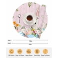thumbnail image 6 of 15 Inch Round Placemats Set of 6, Easter Bunny Non Slip Heat Insulation PP Table Mats, Spring Watercolor Eggs Flower Wood Grain Pink Washable Place Mats for Kitchen Dining Party Table Decor, 6 of 7
