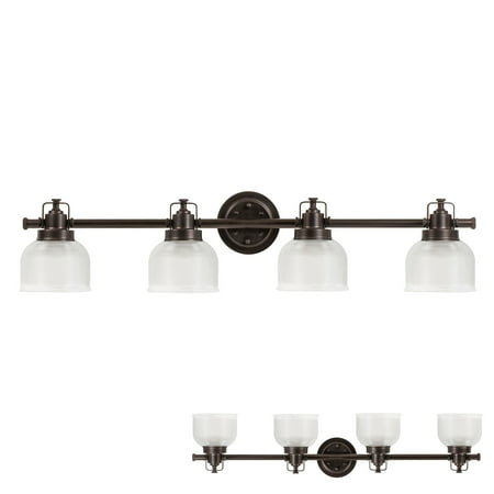 Oil Rubbed Bronze Vanity Light 4 Bulb Bath Wall Fixture