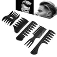 thumbnail image 1 of Oil Head Comb, ABS Wide Teeth Oil Head Comb Light Compact 5pcs Black  for Salons Home Use Mane Use, 1 of 8