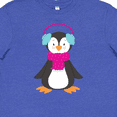 thumbnail image 4 of Inktastic Cute Penguin, Penguin With Ear Warmers, Scarf Youth T-Shirt, 4 of 5