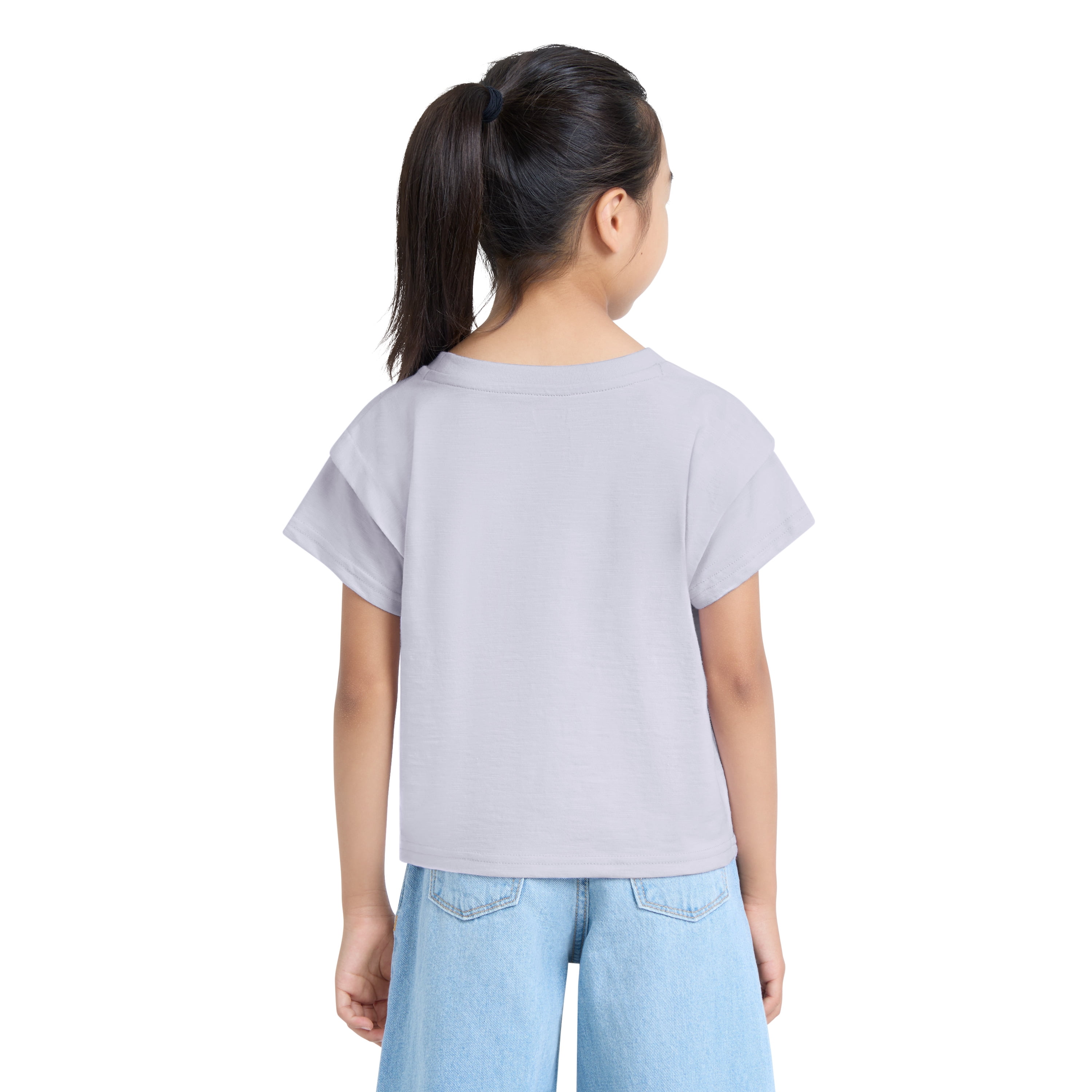 Levi Girls Graphic Double Sleeve Short Sleeve Knit Top, Sizes 4-16