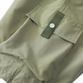 thumbnail image 6 of Coorders George Summer Lightweight Drawstring Cargo Shorts with Pockets, Mens Shorts Clearance, Army Green, L, 6 of 6