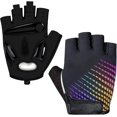 thumbnail image 1 of Guantes de bicicleta de montaña de medio dedo con pantalla táctil antideslizante y amortiguadora con forro de gel líquido-colorido luminoso Feliz Sencillez, 1 of 2