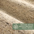 thumbnail image 6 of TOWN & COUNTRY TERRA Montana Textured Border Handcrafted 100% Wool Area Rug, Beige/Light Brown, 8'x10', 6 of 9