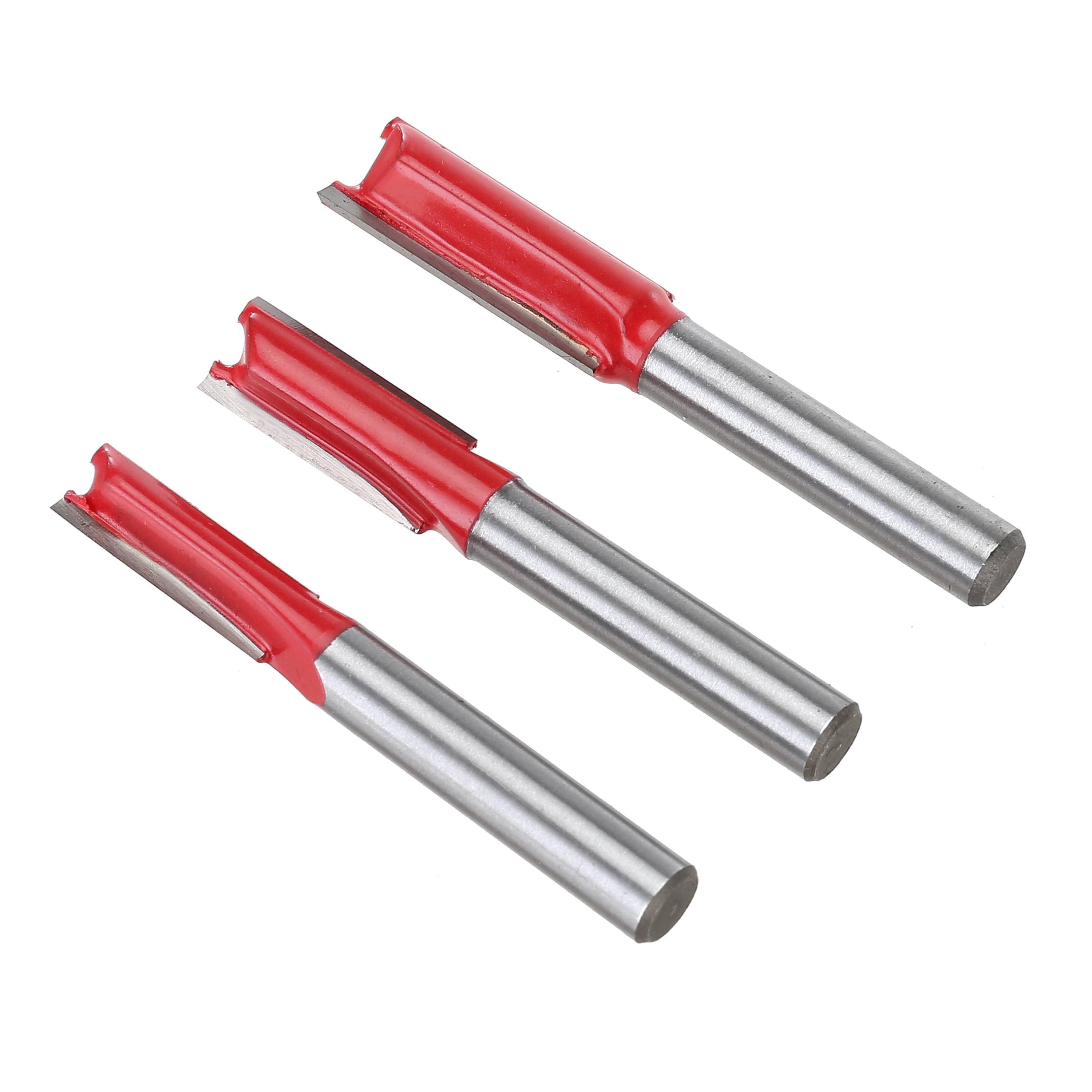 Hyper Tough 3 Piece Straight Router Bit Set
