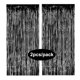 thumbnail image 1 of Paquete de 2 cortinas de aluminio con purpurina plateada, negra, dorada, rosa y dorada, 1 of 4