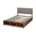 thumbnail image 4 of Baxton Studio Cosma Modern Transitional Ash Walnut Brown Finished Wood 4-Drawer Queen Size Platform Storage Bed, 4 of 5