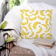 thumbnail image 3 of 14x14 Pillow Covers Set of 2, Yellow Banana Throw Pillow Covers Decorative Couch Cushion Case, Summer Tropical Fruits Watercolor Microfiber Square Pillowcases for Bedroom Car Living Room, 3 of 7