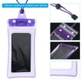 thumbnail image 3 of Funda impermeable para teléfono móvil Uxcell, bolsa universal para teléfono bajo el agua, paquete de 2 morado, 3 of 7