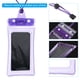 thumbnail image 3 of Funda impermeable para teléfono móvil Uxcell, bolsa universal para teléfono bajo el agua, paquete de 2 morado, 3 of 7