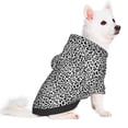 thumbnail image 2 of Fotbe Black Leopard Sudadera con Estampado para Perros Pequeños – Suéter con Capucha para Mascotas, Tela Suave de Forro Polar con Bolsillo-Large, 2 of 7
