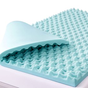 DMI 2-Inch Egg Crate Foam Mattress Topper, Twin 33" x 72", Pressure Relief and Support, Blue