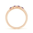 thumbnail image 2 of ANGARA Natural 0.12 Ct. Amethyst with Diamond Classic Ring in 14K Rose Gold for Women (Ring Size: 10.5), 2 of 8