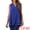 Royal Blue, variant on Women's Chiffon V Neck Double Layer Flowy Tunic Shirts L Black