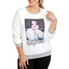 Junior Plus Cozy Crew Neck Fleece Sweater