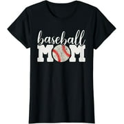 Womens Baseball Mom Shirt Gift - Cheering Mother of Boys Outfit T-Shirt