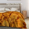 thumbnail image 4 of 3D Funny Realistic Food Cheese Cracker Flannel Fleece Blankets 50"X40" Soft Cozy Fluffy Winter Fall Blanket Cozy Soft Fuzzy Plush Home Decor for Couch Bed Sofa Living Room Bedroom, 4 of 6