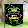 Big Dot of Happiness Colorful Mardi Gras Mask - Outdoor Lawn and Yard Home Decorations - Masquerade Party Garden Flag - 12 x 15.25 inches