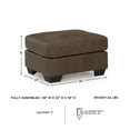 thumbnail image 6 of Signature Design by Ashley Bladen Faux Leatehr Ottoman, Brown, 6 of 6