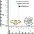 thumbnail image 4 of Yellow Tone, Simulated Cubic Zirconia Size-9 Oval Art Deco Heart Filigree Infinity Engagement Ring 925 Sterling Silver, 4 of 7