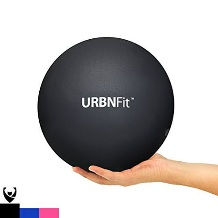 Mini Pilates Ball - Small Exercise Ball for Yoga, Pilates, Barre, Physical Therapy, Stretching and Core Fitness - Includes Mini Stability Ball Workout Guide