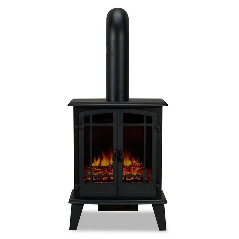 Real Flame Contemporary Metal Foster Stove Electric Fireplace in Black |  Walmart Canada
