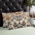 thumbnail image 4 of Orange Grey Spring Floral Throw Pillow Cover 24 x 36 Inch Decorative Pillow Cover Vintage Watercolor Flower Lumbar Pillowcase Seasonal Rectangle Cushion Case for Couch Sofa Bed Living Room, 4 of 7