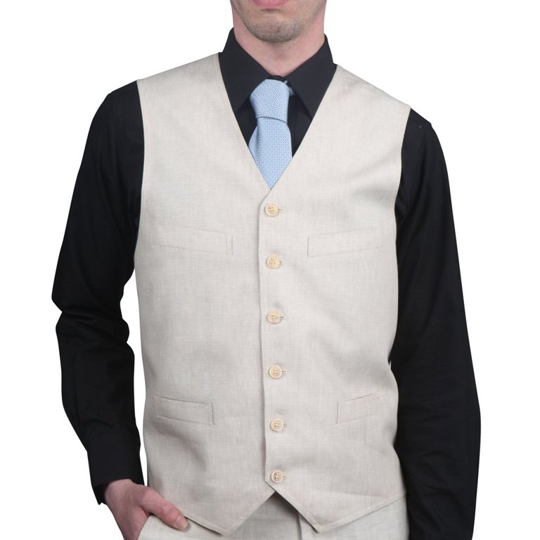 Adam Baker by Enzo Mens E58302-7 Modern Fit Luxury Linen Vest