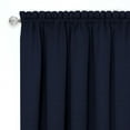 thumbnail image 3 of Woven Trends Two-Tone Window Curtain Panels, Rod-Pocket Light Filtering Curtains for Bedroom and Living Room, Double Layered Window Panel, Navy/White, 50" x 84" Single Panel, 3 of 7