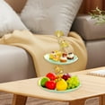 thumbnail image 6 of 3-Tier Serving Tray Stand 11.4x8 Inches, Clear Acrylic Display Platter for Snacks Fruits Desserts Candy, Multi-Level Party Tray for Wedding Christmas Tea Party, Green, 6 of 6